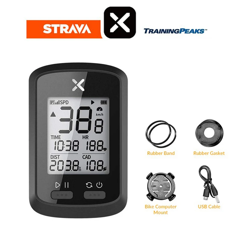

XOSS Bike Computer G+ Wireless GPS Speedometer Waterproof Road Bike MTB Bicycle 1.8"LCD Bluetooth ANT+ with Cadence Cycling Comp