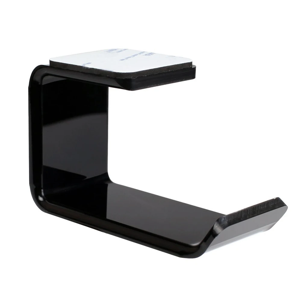 Sticker Acrylic Headphone Bracket Wall Mounted Headset Holder Hanger Under Desk Hook Earphone Sticky Display Stand