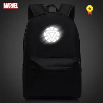 

Marvel New Waterproof Nylon Backpack Fluorescent Multi-pocket Travel Backpack Female Student Schoolbag Boy Cartoon Schoolbag