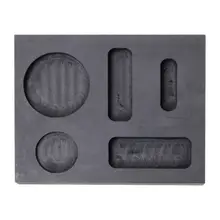 OKIl 30X30mm Graphite Crucible Ingot Bar Combo Mold for Silver Gold Melting Casting