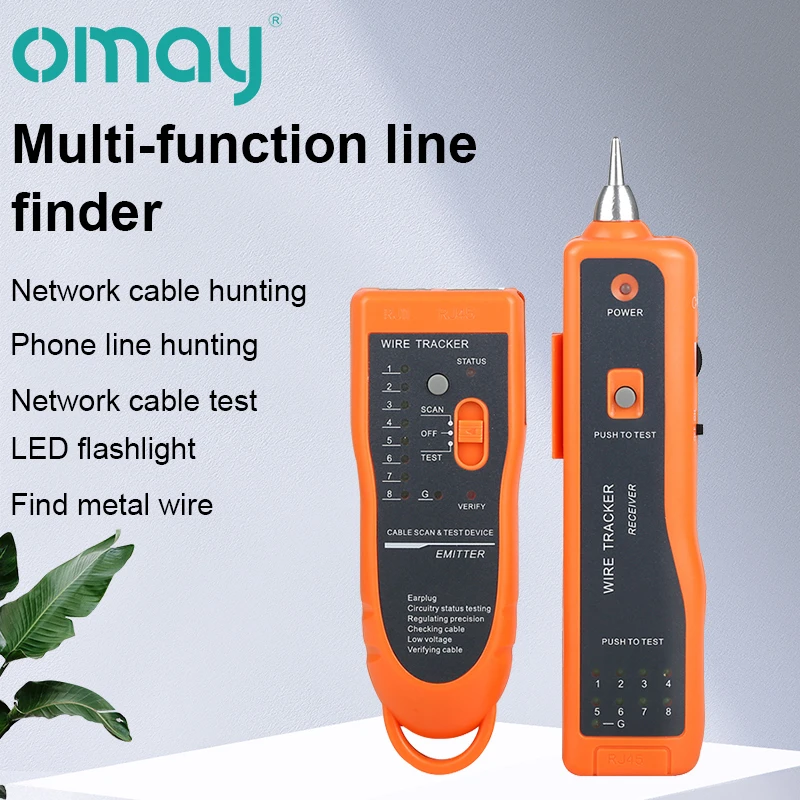 ethernet tracer RJ11 RJ45 Cat5 Cat6 Telephone Wire Tracker Tracer Toner Ethernet LAN Network Cable Tester Detector Line Finder cable toner and probe