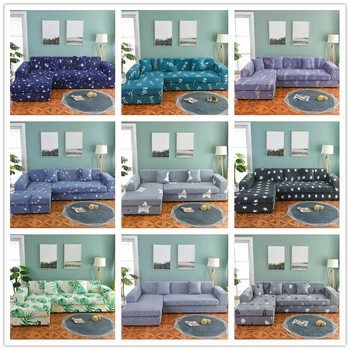 

Saoltexile L-shaped Sofa Cover Cartoon Stretch Sofa Cover Dust-proof Case for Sofa CJ13#