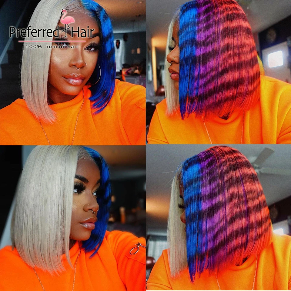 Pre Plucked Bob Wig Short Ombre Human Hair Brazilian Remy - AliExpress