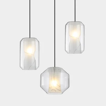 

modern hanging lamp luminaire suspendu rope LED pendant lights living room bedroom luminaria pendente