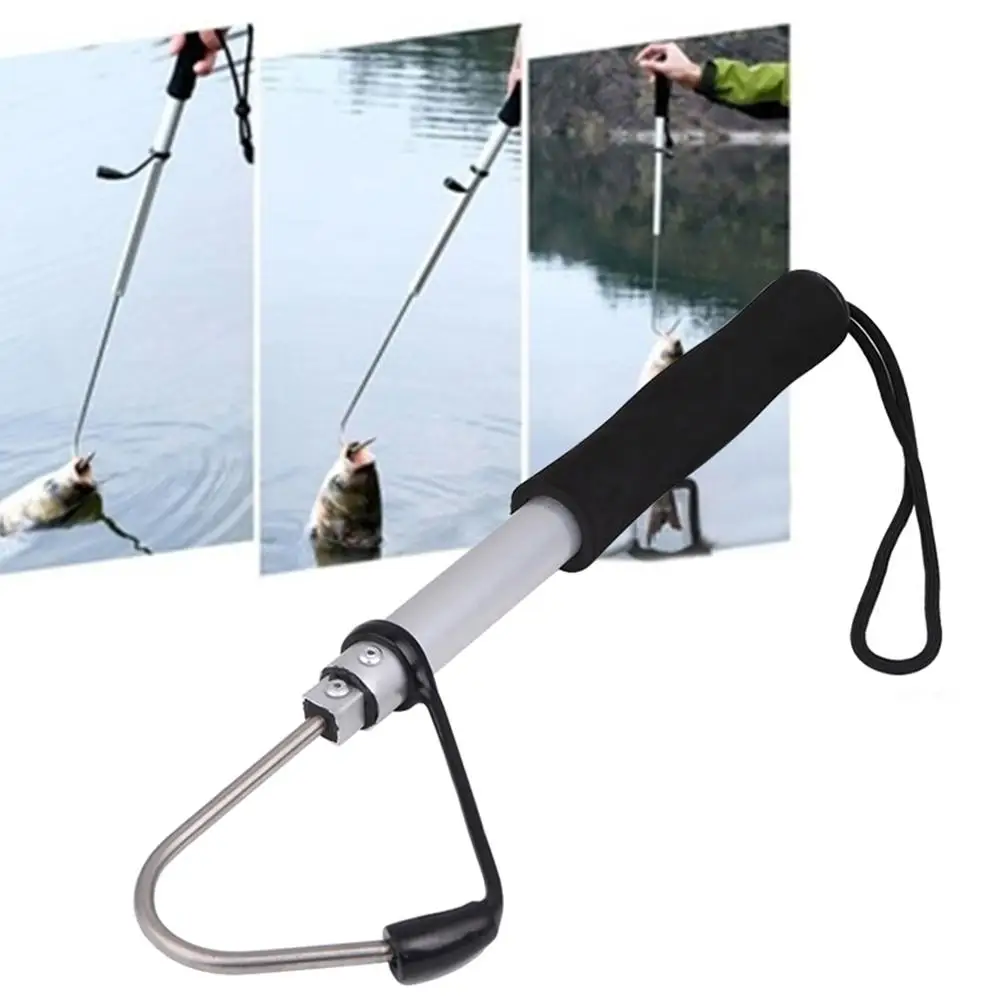 60cm Stainless Steel Sea Telescopic Fishing Gaff Aluminum Alloy Spear