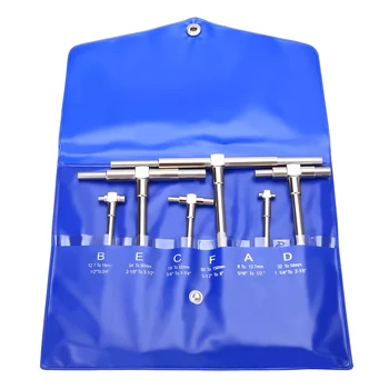 

6pcs 8-150mm Telescopic Gauge (5/16 "-6") Adjustable Inner Diameter Gauge Micrometer Measuring Bore Tool Kit