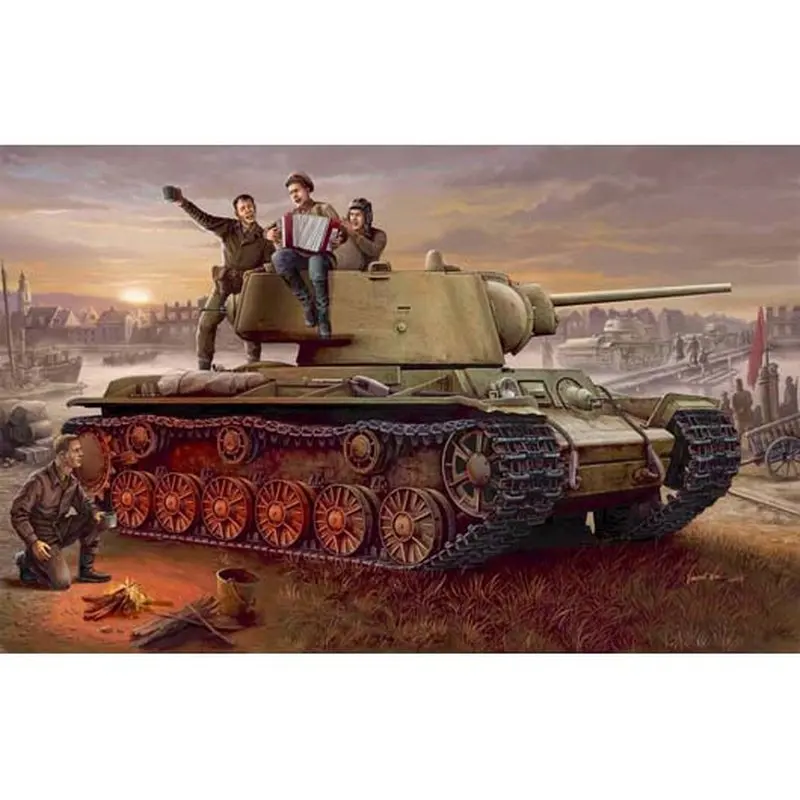 Trumpeter 00360 1/35 Россия KV 1 модель 1942 легкий литой танк масштаб комплект Наборы | Наборы для сборки моделей -4000181449538