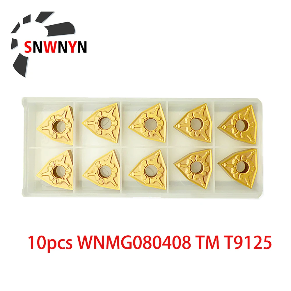 

10pcs WNMG080408 TM T9125 Carbide Insert High Quality Cutting Tool CNC Lathe Cutter Work Steel WNMG 080408 Of Machine Industrial