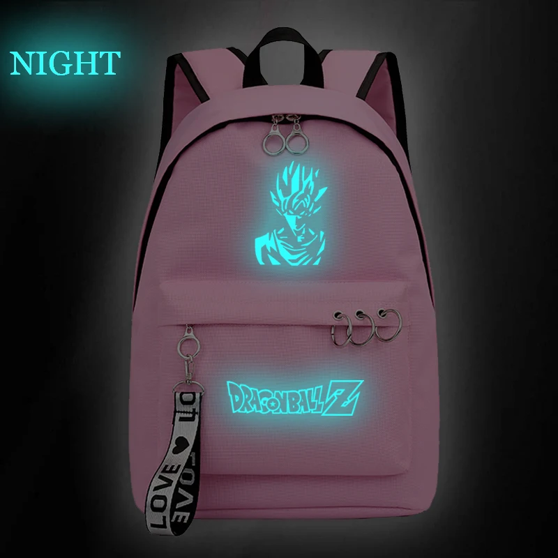 Женские рюкзаки plecak школьный рюкзак для девочек Сумка Dragon Ball Z Bookbag Женская дорожная сумка для ноутбука черный Mochilas Escolar светящийся