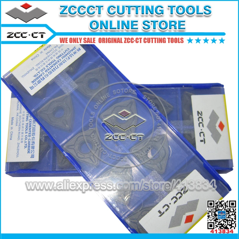 

10pcs ZCC.CT carbide inserts WNMG080412-DM YBC252 ZCCCT WNMG cnc turning tool cutter plate for medium cut to rough