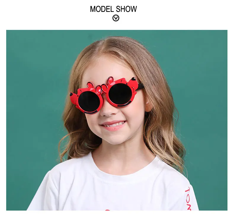 Детские солнцезащитные очки, поляризованные, детская форма медведя из мультфильма, оправа для мальчиков и девочек, круглые солнцезащитные очки, UV400, очки, оттенков, Gafas De So