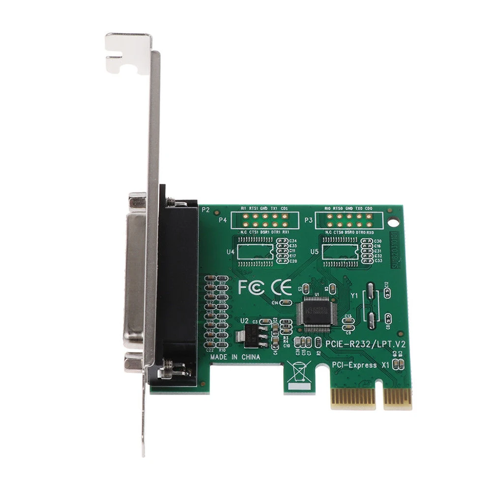 Компоненты адаптера принтера высокоскоростные части Plug And Play конвертер Express Card PCI-E К LPT 25pin аксессуар прочный надежный