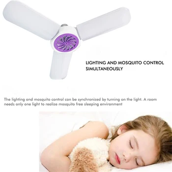 

Super Bright E27 85-265V 45W Folding LED Garage Lights UV LED Mosquito Killer Lamp DeformableCeiling Light For Home Warehouse