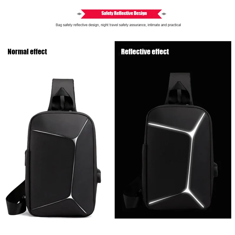 NEW Men Chest Bag Shoulder Crossbody Bag Waterproof Large Capacity for Mobile Phone