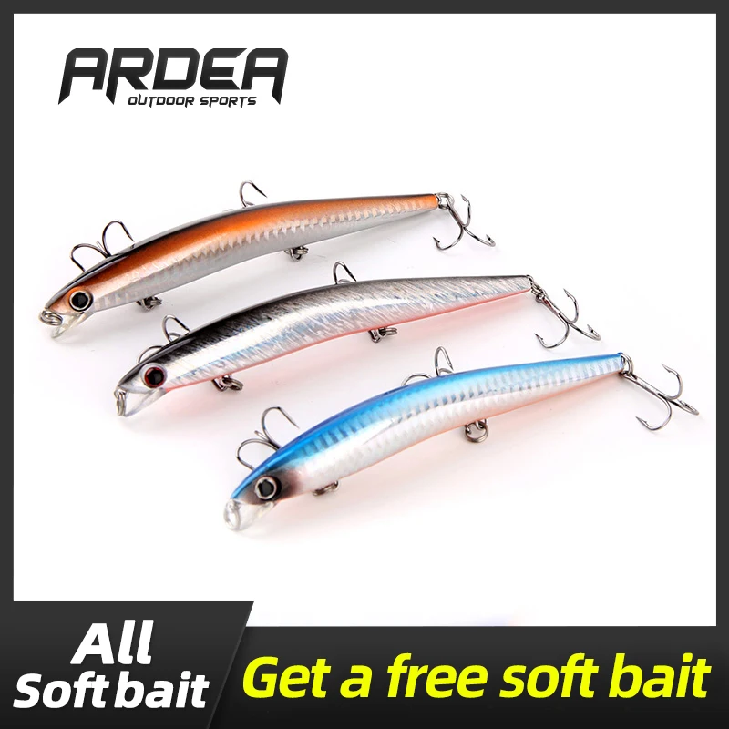

ARDEA fishing lure minnow baits hard lure floating jigging wobblers diving crankbait bionic Bass 130mm 14g winter ice fishing