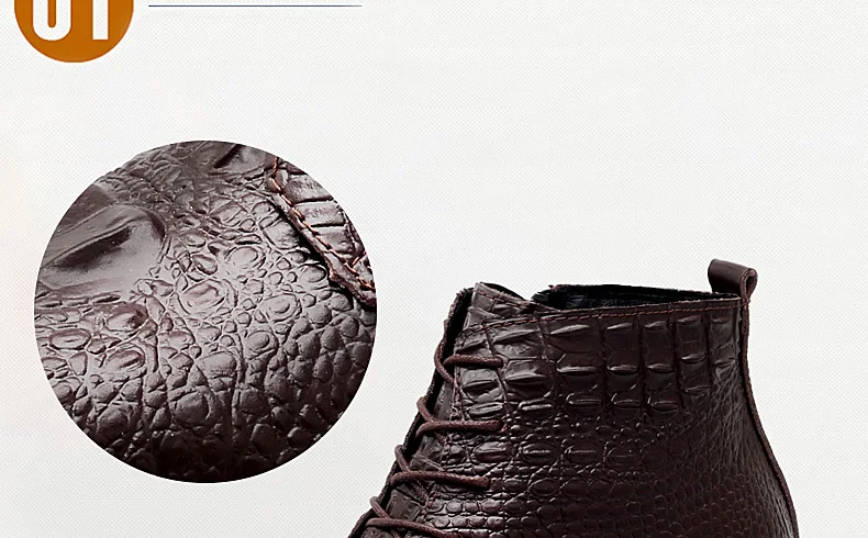 Зимние мужские ботильоны из спилка; дизайнерские ботинки под крокодиловую кожу; botas hombre Cuero Botines Botte Homme; сезон осень; повседневная обувь; Прямая поставка