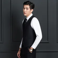 Королевский автомобиль весна и осень мужской костюм жилет корейский стиль Slim Fit Свадьба формальное платье жилет повседневный костюм модный жилет