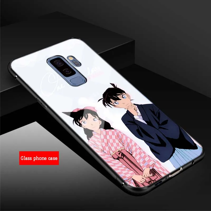 Рубашка в стиле детектива Конана для samsung Galaxy NOTE 8 9 S8 S9 S10 плюс A6 A6S A8 A7 J6 J8 закаленное Стекло чехол для телефона