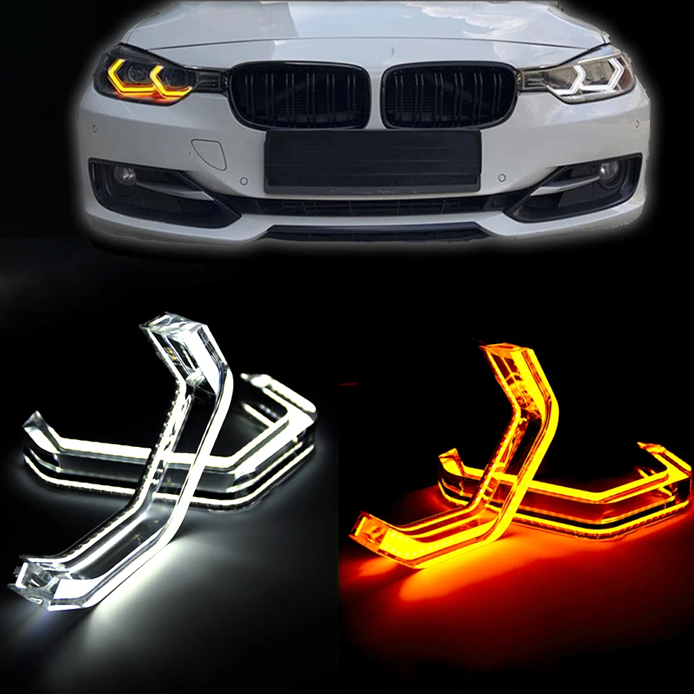 3d дхо. Ходовые огни БМВ. ДХО БМВ. Yellow DRL BMW f33. Ходовые огни как на BMW.