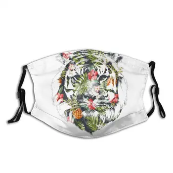 

Tropical Tiger Non-Disposable Mouth Face Mask Animal Anti Bacterial Dustproof Mask With Filters Protection Respirator Muffle