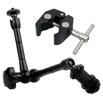 

Super Clamp 11 inches Adjustable Magic Articulated Arm for Mounting HDMI Monitor LED Light LCD Video Camera Flash Camera DSLR