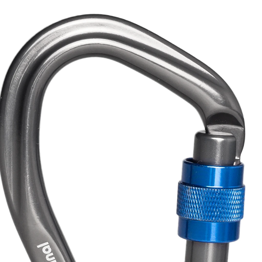 23KN Rock Climbing Carabiner D-Shaped Auto Locking Climbing Hook Screwgate Metal Clip for Climber Hiking Outdoor Sport Tools