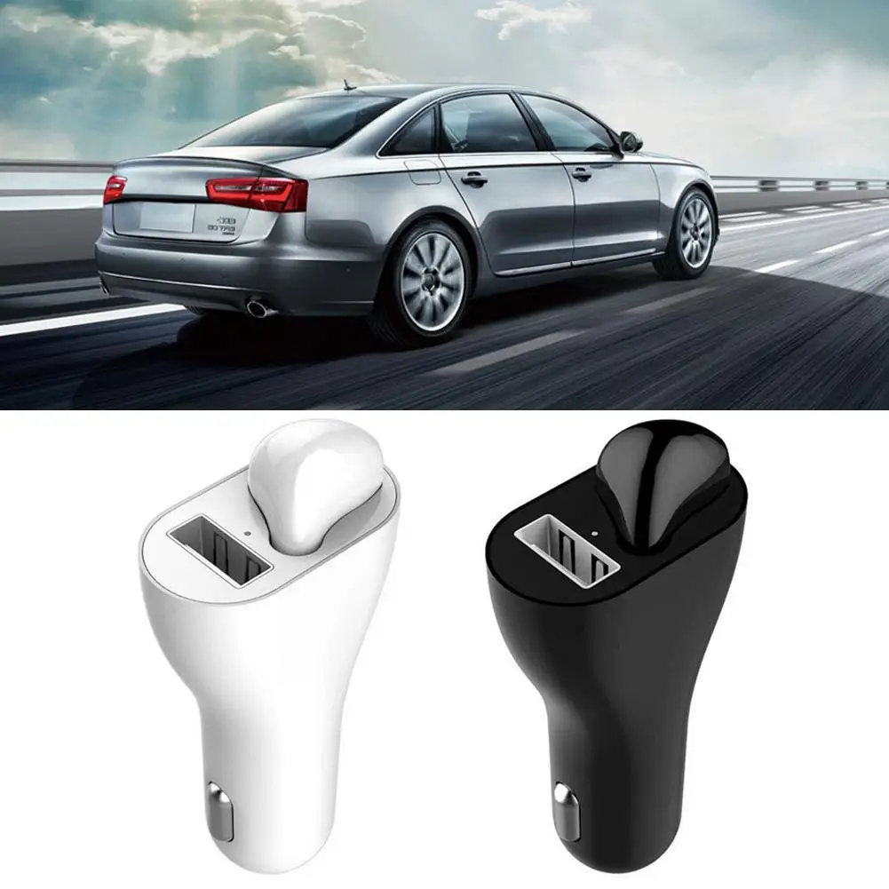 Автомобильное USB Автомобильное зарядное устройство Bluetooth гарнитура 2 в 1 Беспроводные 5,0 умные уличные спортивные наушники автомобильное зарядное устройство