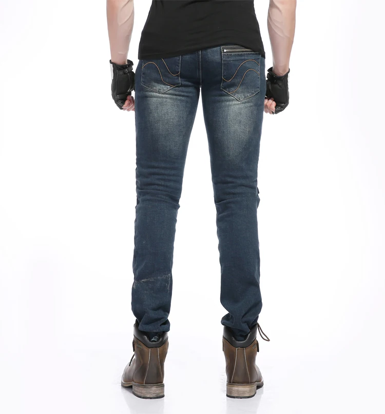 Новое поступление мужские мотоциклетные стильные защитные джинсы для верховой езды байкерские Узкие повседневные брюки