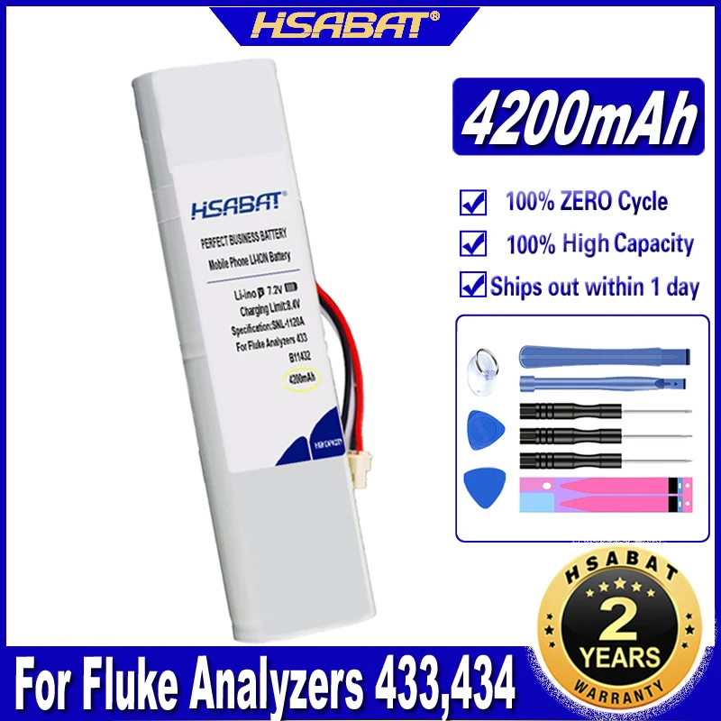 Аккумулятор HSABAT BP190 BP-190 4200 мА · ч для анализаторов Fluke 433 434 435 аналитиков