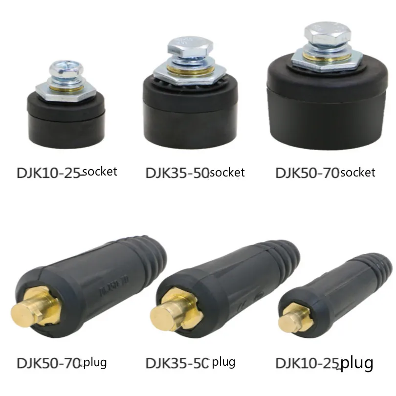Black DKJ 50-70 Welding Soldering Cable Quick Connector Female Socket for Dinse