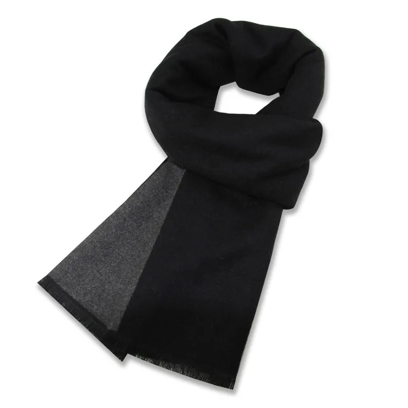 New Winter Fashion Striped Plaid Scarf High Quality Cashmere Casual Business Man Scarf Husband Father Gift Match Dark gray mens navy scarf Scarves