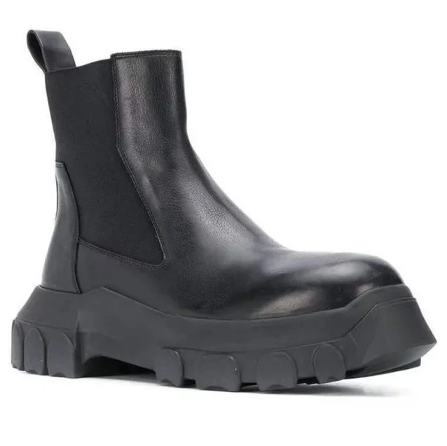 Мужские ботинки в стиле милитари с клещевой подошвой; zapatillas hombre; зимняя Уличная обувь; Sapato Masculino; кожаная мужская обувь; повседневная мужская обувь; Scarpe Uomo - Цвет: cloth inside