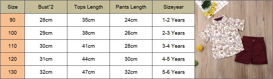 Г. Летний комплект одежды из 2 предметов для маленьких мальчиков, коричневая рубашка с принтом велосипеда топы, винно-красные шорты костюмы джентльмена для детей, От 1 до 6 лет