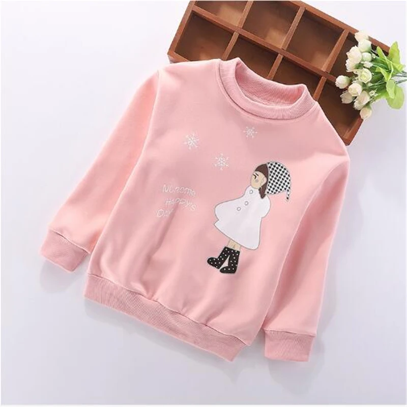 Pink Jiarongweiyi/Детский двойной утолщенный детский осенне-зимний Корейский Удобный круглый воротник с рисунком; Новинка года - Цвет: Pink