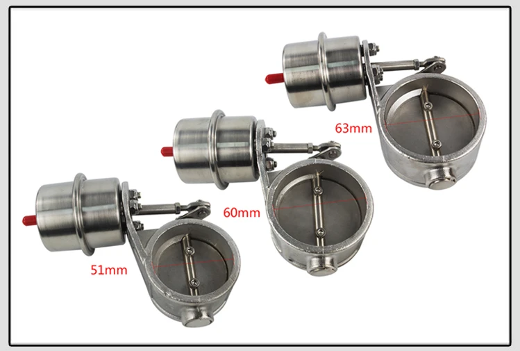 2 ''2,36'' 2,5 ''3,0" 3," 4,0" из нержавеющей стали выхлопных Управление клапан набор Вакуумный привод 63/60 мм трубы закрыть открытые Стиль