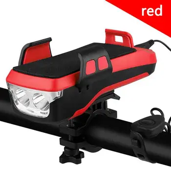 

Bike Lights with Phone Holder Bike Lights Set Rechargeable 3 Light Modes Accessories For Road Bike Waterproof Bicycle Bell