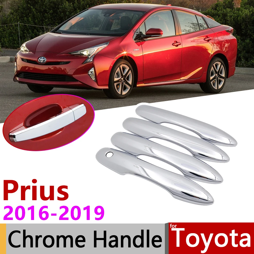 Для Toyota Prius MK4 XW50 50 2016 ~ 2019 хромированная крышка для наружной дверной ручки
