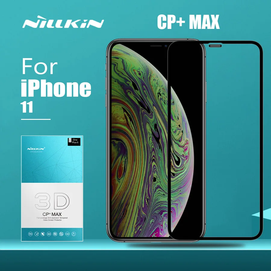 

for iPhone 11 Glass Nillkin 3D CP+ Max Full Cover Safety Tempered Glass Screen Protector for iPhone 11 Ultra-Thin Nilkin Glass