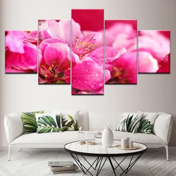 

5 Panel Frame Wall Art Canvas Modular Painting Flower Canvas Painting Print Picture for Living Room Canvas Prints Home Decor