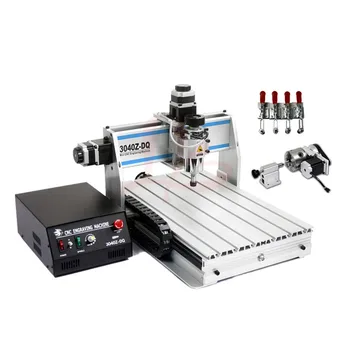 

30*40 4 axis CNC router Engraver 3040 Z-DQ Milling Machine with rotary axis and ball screw along with tool auto-checking tool