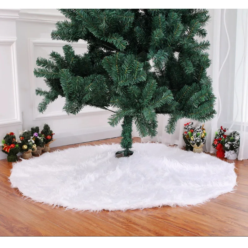Рождественская елка, белая плюшевая елка, ковер 70, 90, 122, 152 см, Alfombra Arbol Navidad, Новогодние рождественские украшения для дома