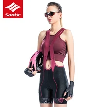 Santic женские велосипедные шорты с дышащей подкладкой 4D MTB шорты для езды на велосипеде быстросохнущие спортивные шорты для верховой езды для женщин