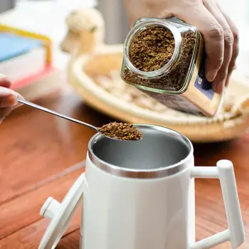 

Car Home Self Stirring Mug Ergonomic Design for Comfortable Holding No Power Needed Coffee Milk Mixing Ceramic Cup IPX6