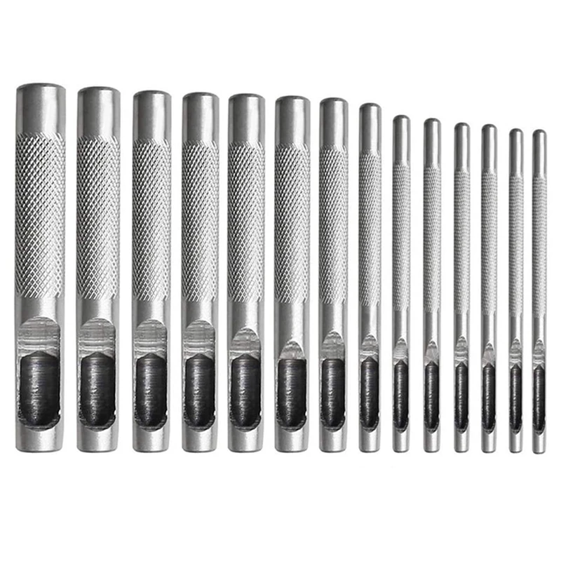 10Pcs Round Steel Hollow Punch Set 1-10 Mm Leather Craft Hole Tools For Watch Band Shoe Eyelet | Дом и сад