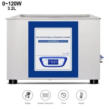 

3.2L Ultrasound Cleaner Mute Timer Heater Degassing Dental Parts Razor Brush Chains lens Rings Ultrasonic Cleaning Machine 3L