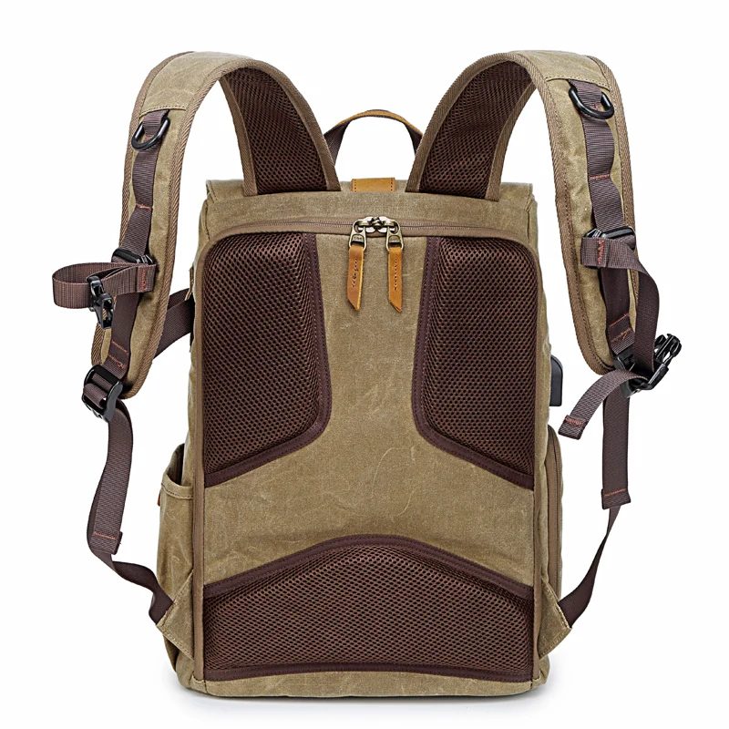 Coress Retro Batik Canvas And Leather Camera Backpack Outdoor Travel DSLR Camera Bag Wear Resistant Photo Bag For Nikon Canon Coress Retro Batik Canvas And Leather Camera Backpack Outdoor Travel DSLR Camera Bag Wear Resistant Photo Bag For Nikon Canon