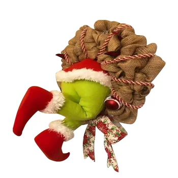 

Indoor Outdoor DIY Cloth Holiday Thief Design Party Decoration Artificial Window Door Hanging Festival Stealer Christmas Wreath