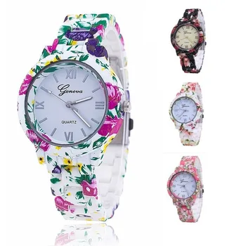 

Women Watch Luxury Brand Casual Simple Flower Quartz Clock For Women Leather Strap Wrist Watch Reloj Mujer Drop Shipping zegarki