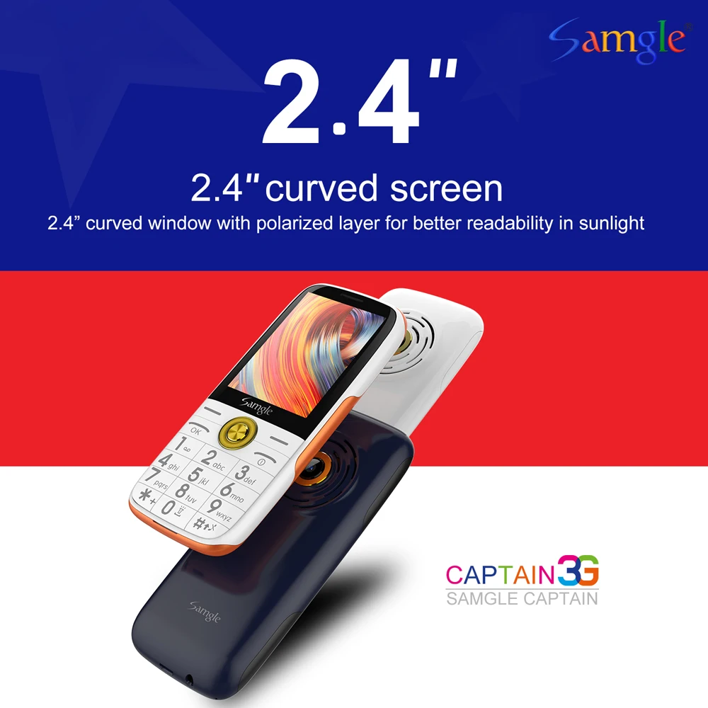 Samgle бар функция телефона 3g WCDMA Супер долгий режим ожидания большой ключ HD дисплей фонарик Lound Динамик Whatsapp скорость вызова просто