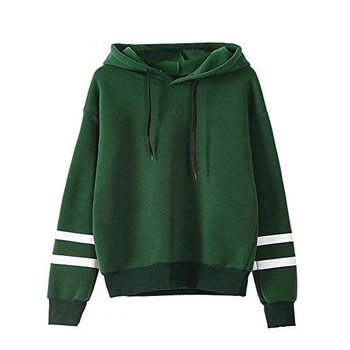 

Suzhan Womens Winter Hoodies Striped Patchwork Long Sleeve Casual Brief Sweatshirts Tops Girls Winter Warm Breathable Pullovers